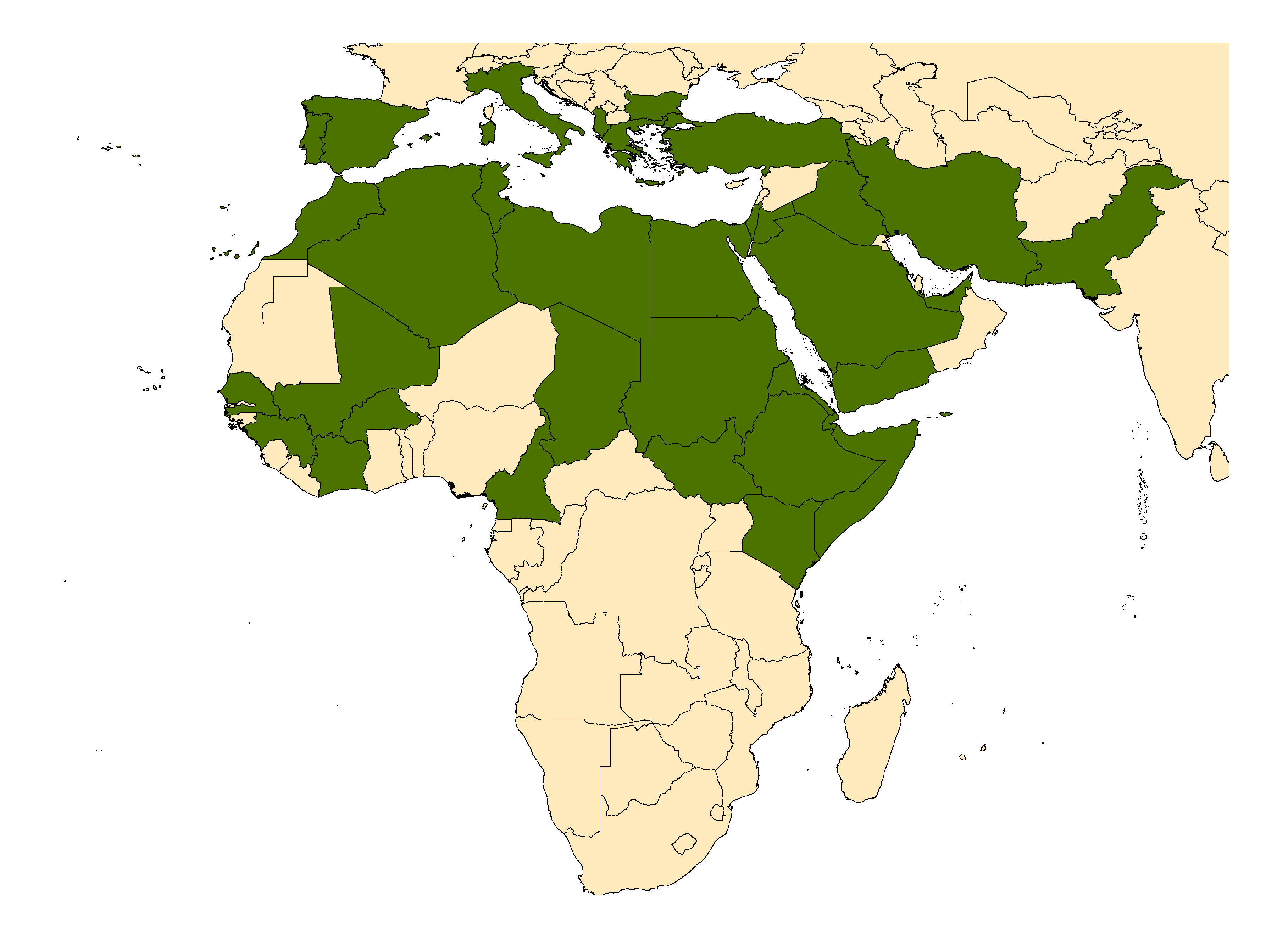 Distribution map for <em>Anopheles sergentii</em> (Theobald, 1907)